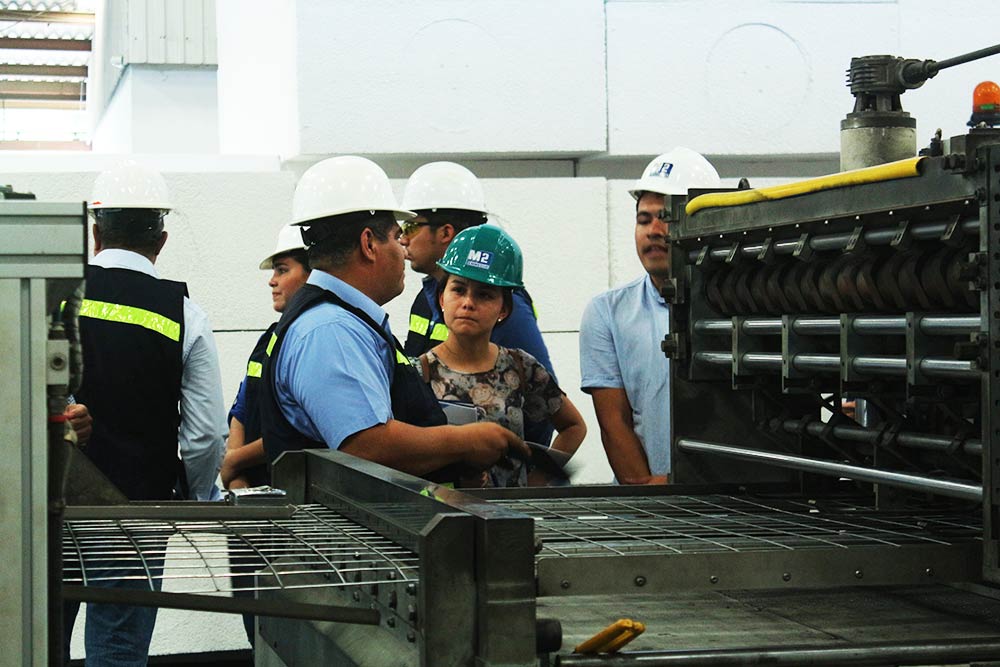 Especialistas de la Universidad de Cataluna y MTI visitan la Planta de Panelconsa